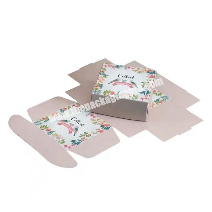 Small custom pattern printed paper cardboard mailer packaging box