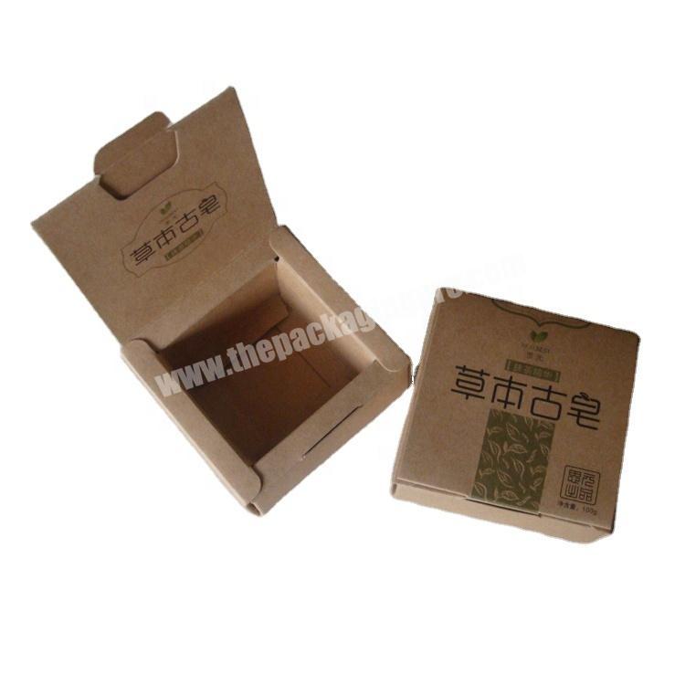 Small decorative brown kraft paper cardboard soap packaging box