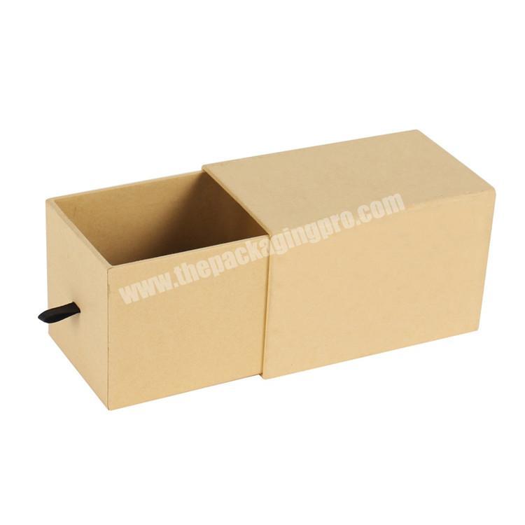 Small Kraft Paper Brown Sliding Drawer Boxes With Customized Logo