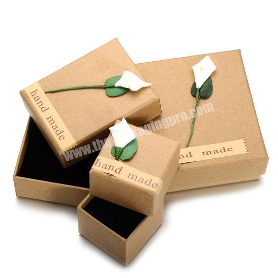 Small Kraft Paper Custom Jewelry Gift Ring Package Boxes