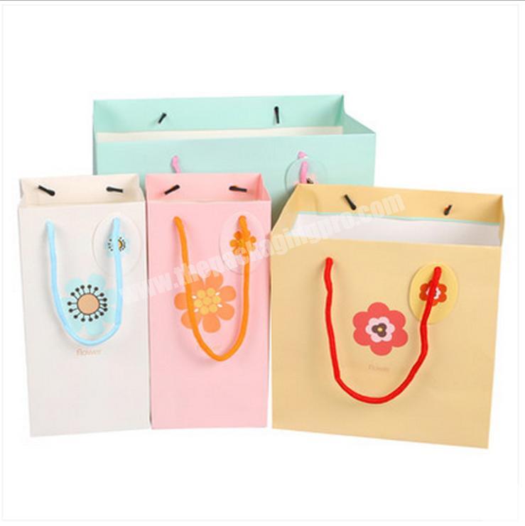 small order packaging paper bags flower boxes custom bags with logo