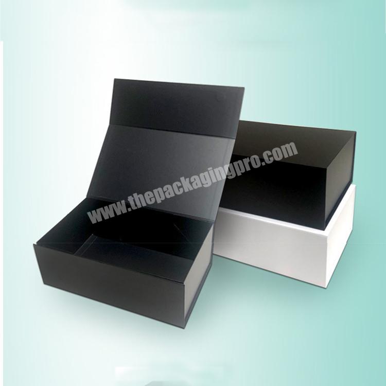 Small quantity Custom Logo White black Folding paper board Box shoes Clothes Packaging Gift Box