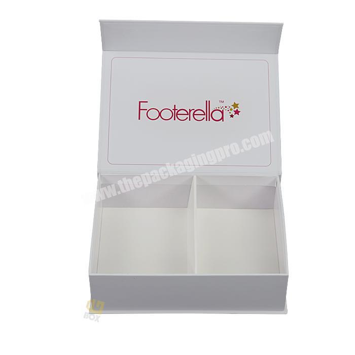 Small recycle white custom rigid  luxury magnetic packaging close gift jewelry box with ribbon