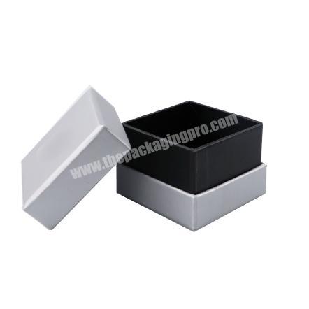 small silver foil square lid off two pieces rigid paper pocket box with lid for anniversary