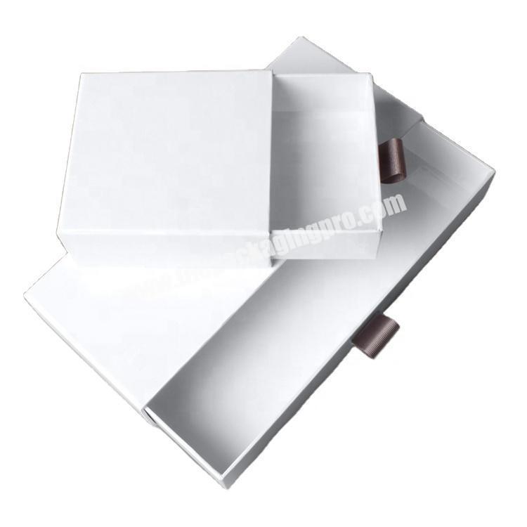 Small White Paper Slide Necklace Jewelry Drawer Box