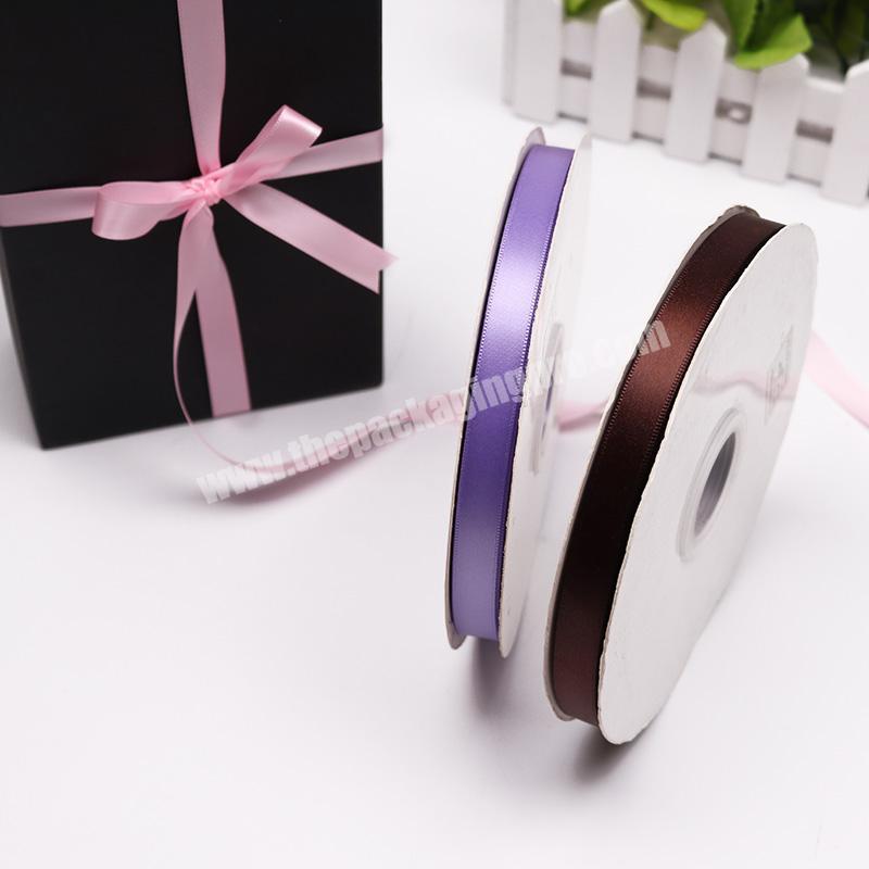 Solid 100% Polyester Ribbon Double Face Satin Ribbon Custom Color Ribbon Gift Packing