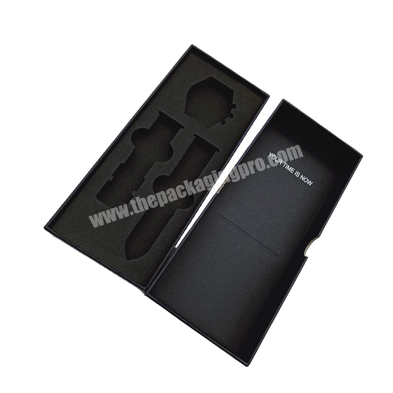 Solid Black Paper Gift Box OEM square white cardboard with lids luxury design boxes lid