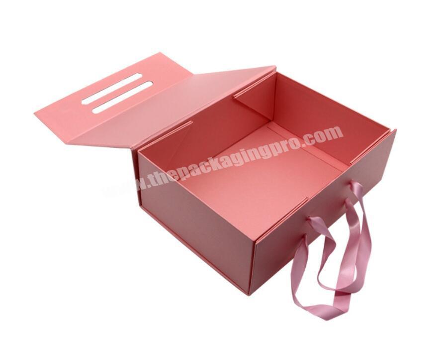 Sonpha Custom Luxury Uv Printing Pink Magnetic Flap Retail Gift Box Packaging