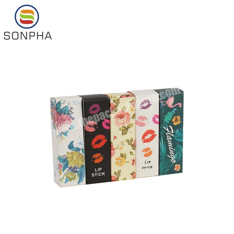 Sonpha Full Colors Custom Design Eco Friendly Lip Gloss Lipstick Paper Packaging Box