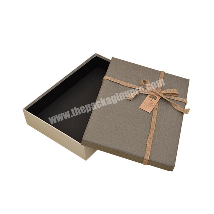 Special Paper Rectangle Men Gift Lid and Base Boxes for Birthday Party