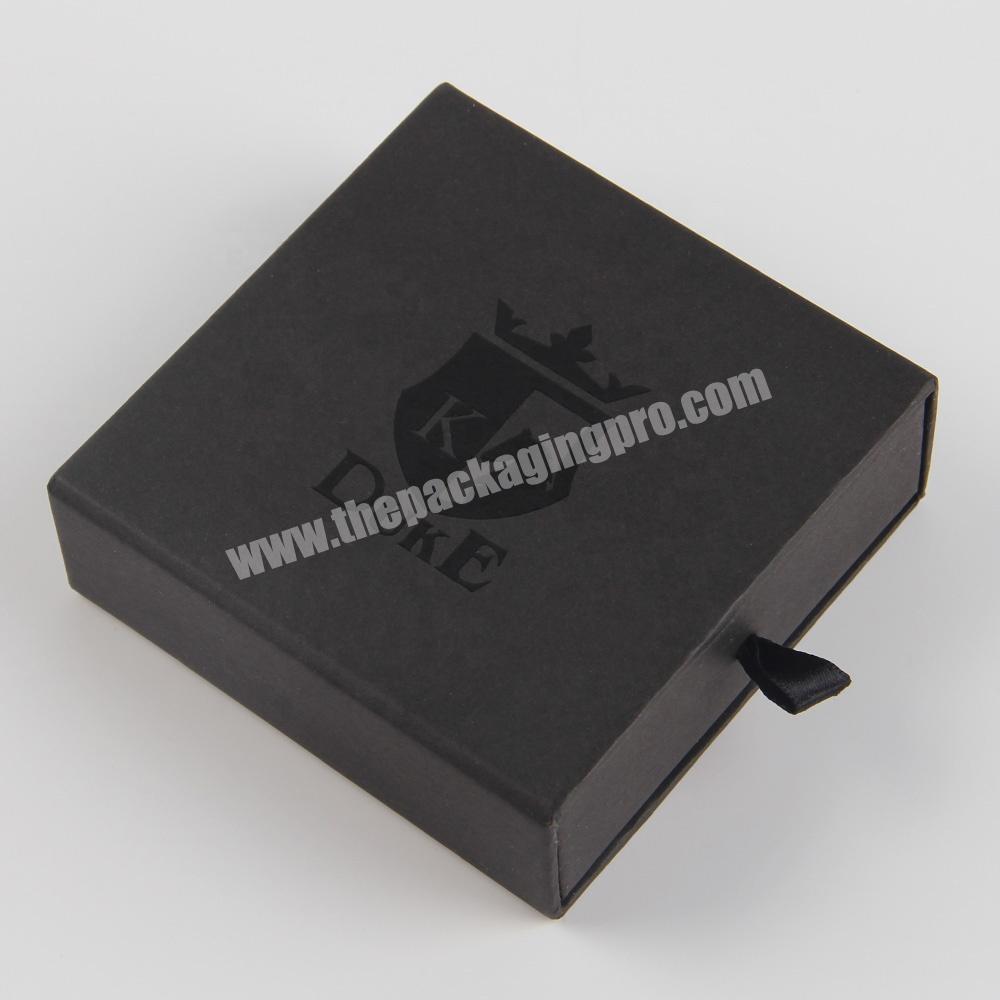 spot uv coating matte black jewelry gift boxes wholesale
