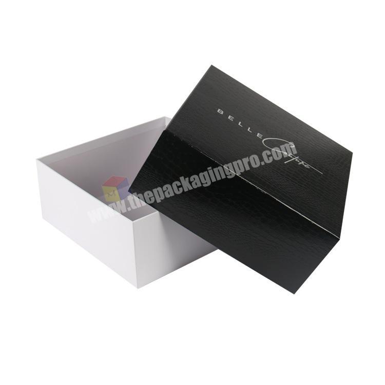 square black texture paper packaging boxes for clothes