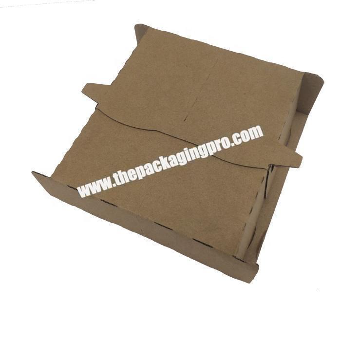Square corrugated paper packaging inner tray for carry cup