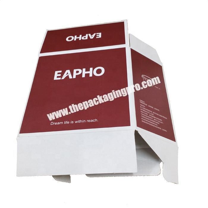 Square corrugated paper packaging salad bowl box with design printed