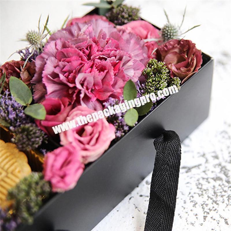 Square Folding Flower Paper Boxes Florist Gift Packaging Box Packing Cardboard