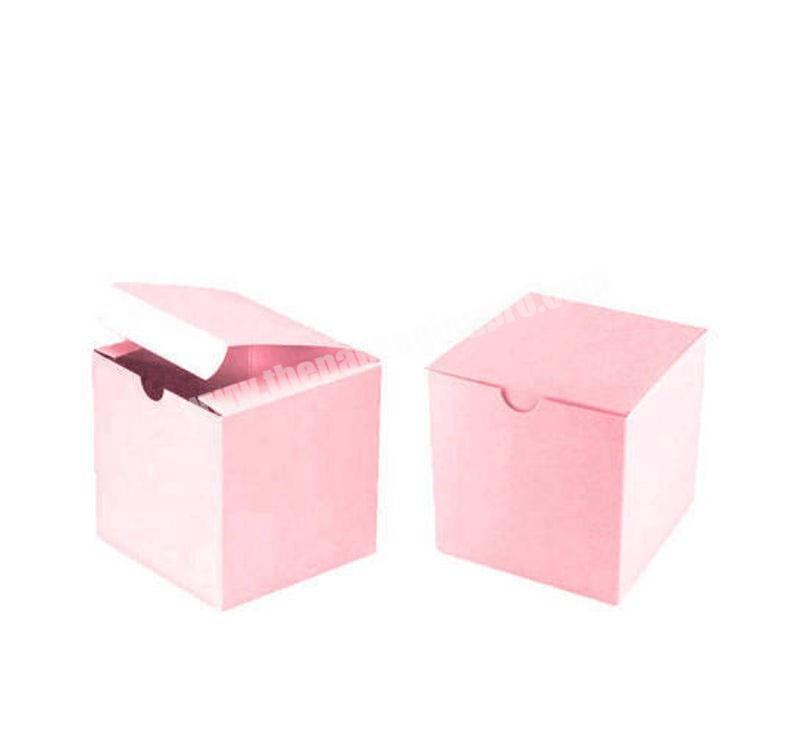 Square Light Pink Blush Pink Wedding Favor Cardboard Boxes Pink Cupcake Box for Candy