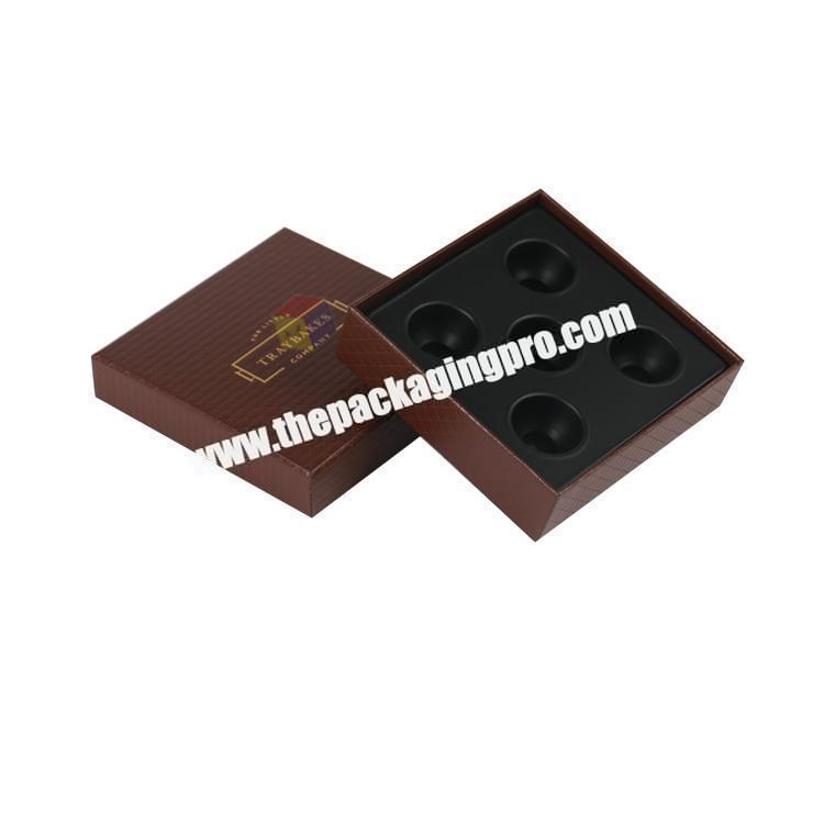 square luxury gift chocolate paper box packaging with inserts