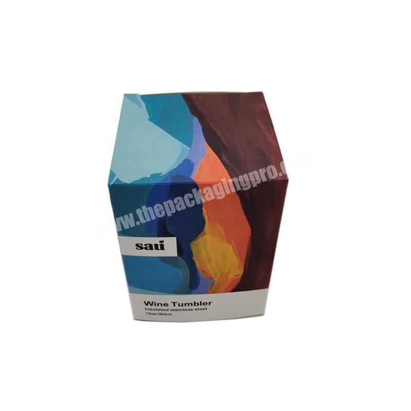 Square mache cardboard craft paper gift packaging box for mug cup
