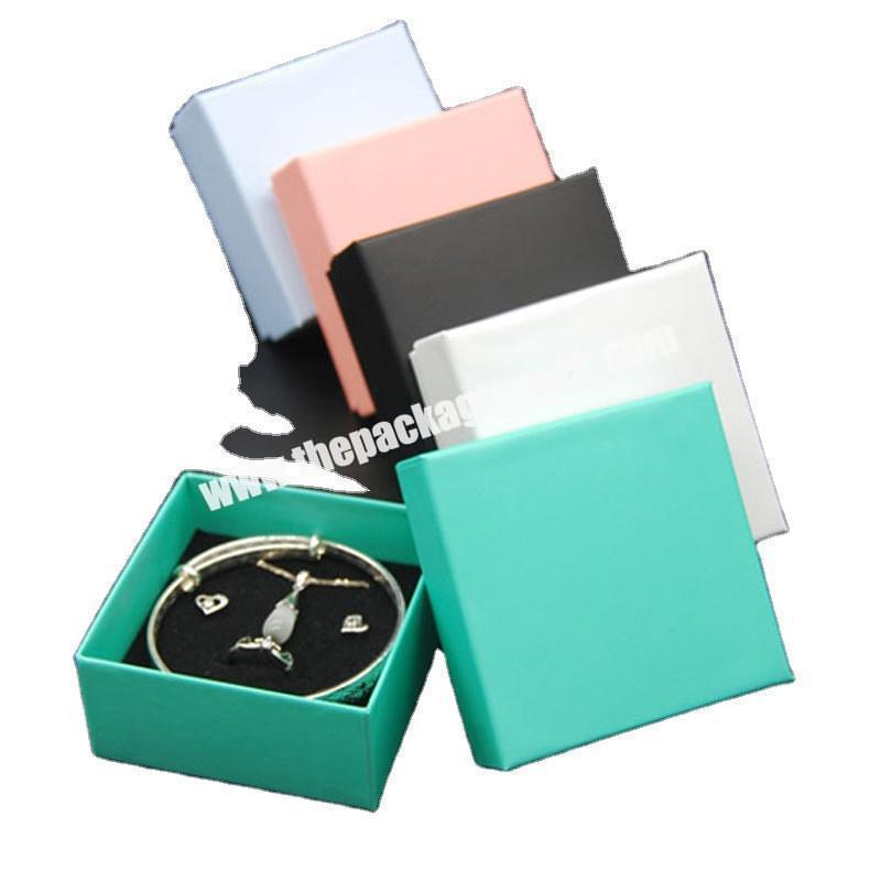 square pure paper box custom jewelry cardboard case