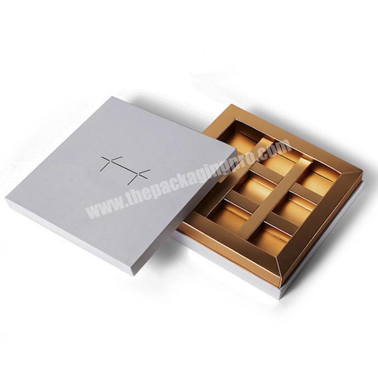 Square Shape Luxury Chocolate Box Plain Chocolate Packing Card Box Custom Logo White Box Paper Packaging For Food