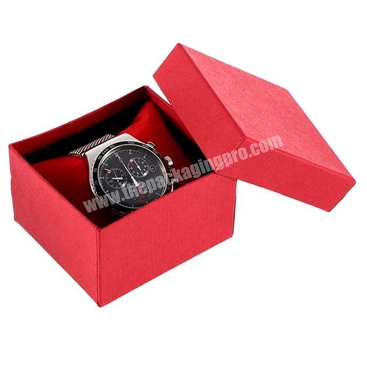 Stamp Logo Hinged Lid Watching Packaging Premium Gift Box