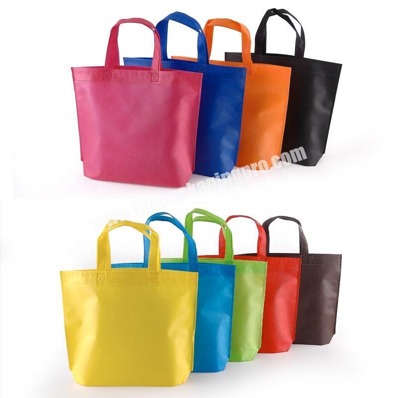 Standard size in stock 80gsm Non Woven tote biodegradable packaging bags