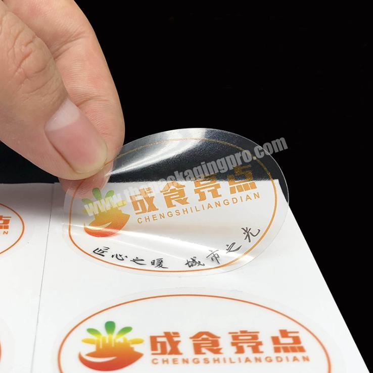 sticker printing custom clear label sticker self adhesive label printing machine