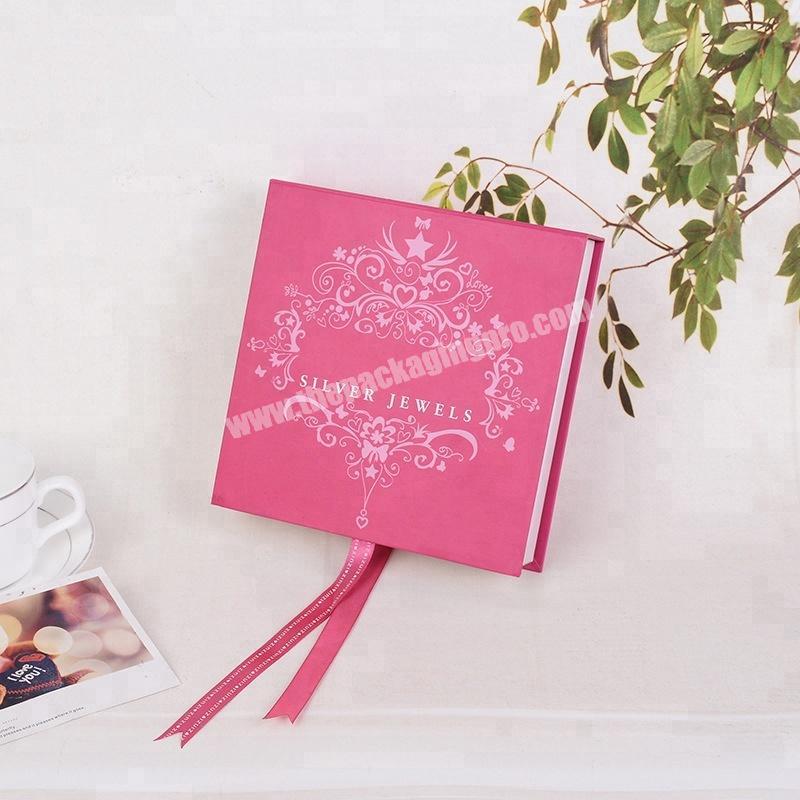 Storage chipboard book shape box gift packing box for silver jewels