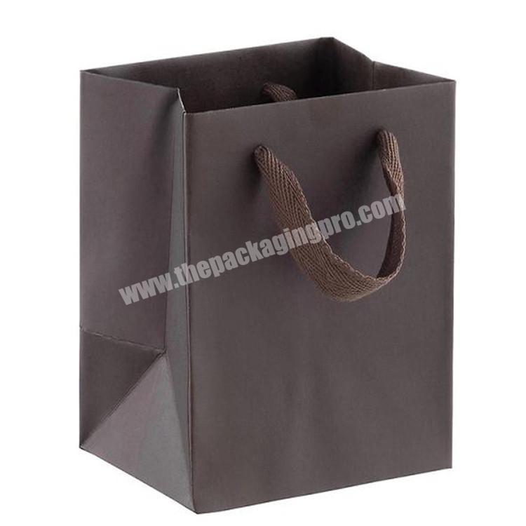 Strong Fashion Luxury Gift Shopping Packaging Custom Emboss Paper Bag With Ribbon Handles