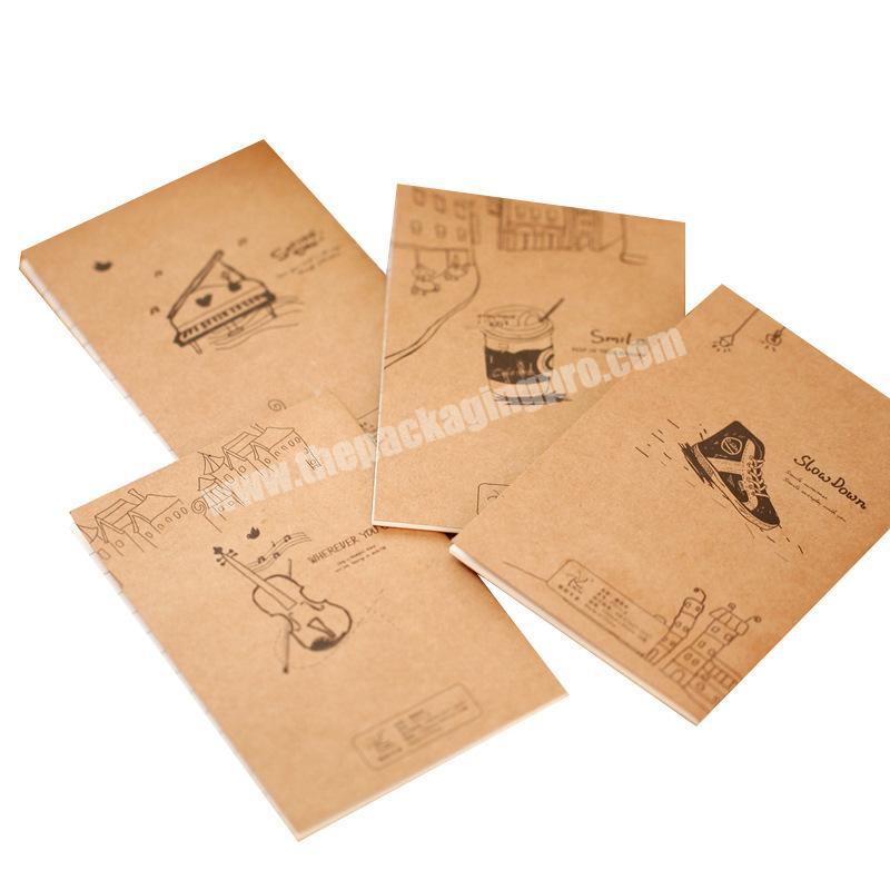 Students cute kraft cover exercise notebooks for promotion