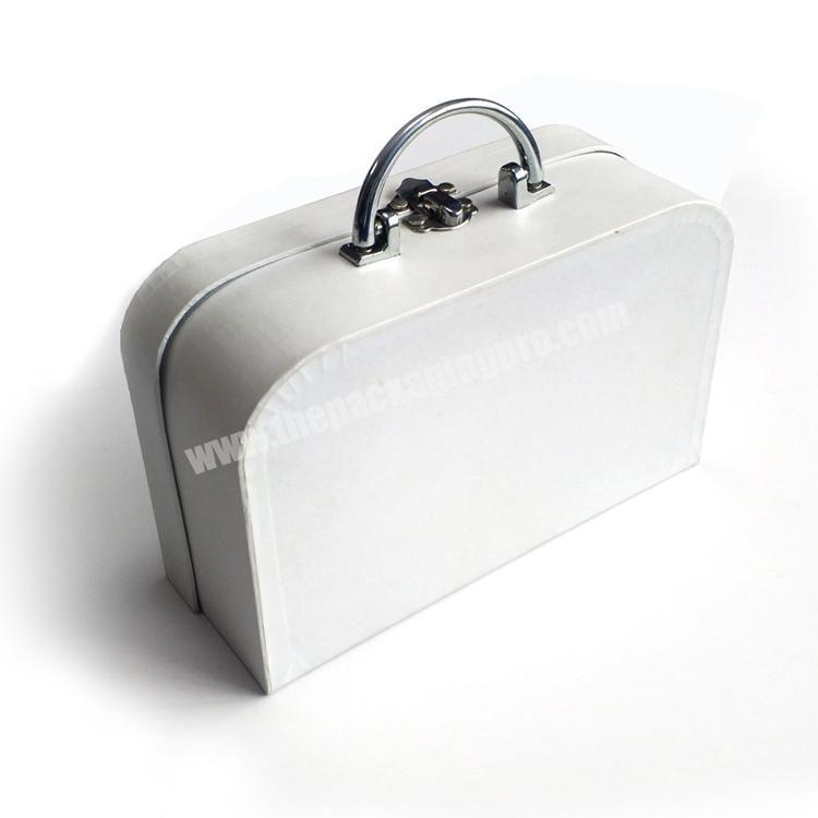 Suitcase shaped gift box, high end white box packaging
