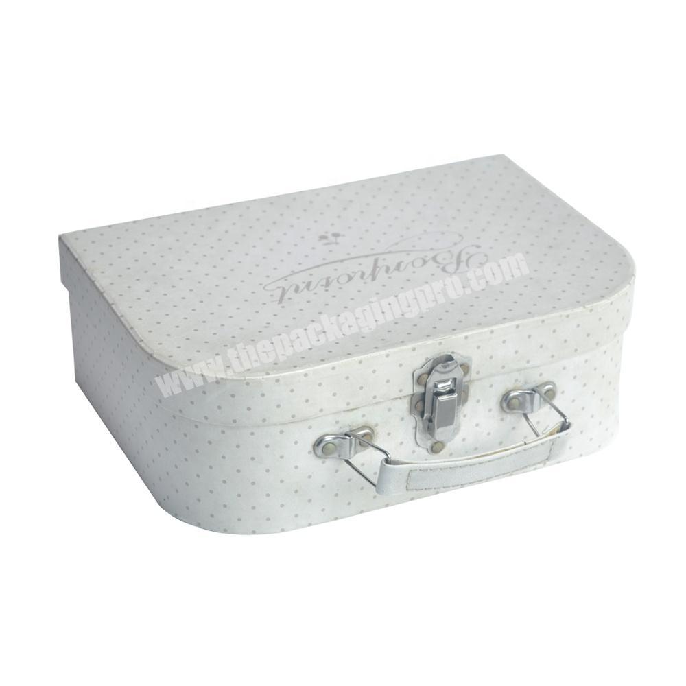 suitcase shaped gift box with inner partition and handle
