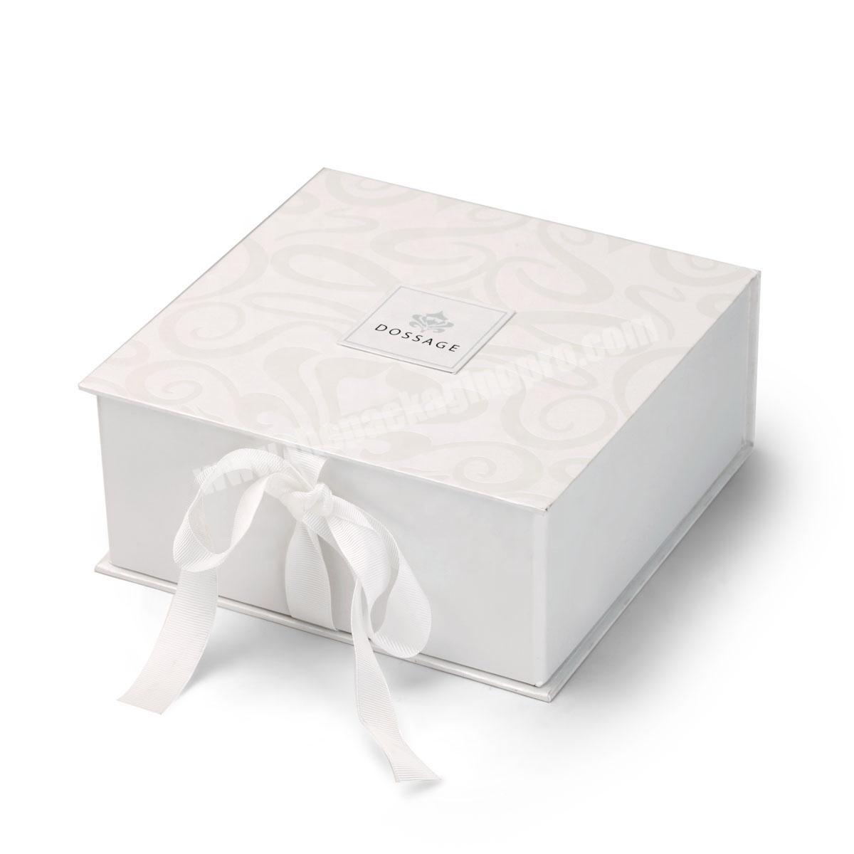 Sweet Luxury Black Packing Custom Folding Decorative Paper Packaging Gift Box With Ribbon