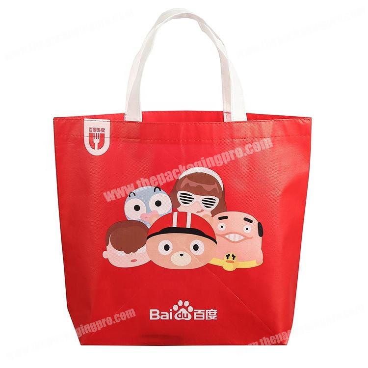 Takeaway carry bag full color lamination eco bag with print