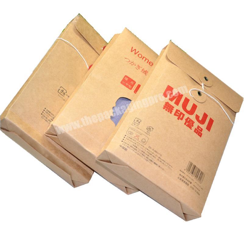 The wholesale customized Kraft paper box is suitable for the children's underwear packing box of leggings with Wrapped cable