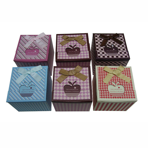 High quality recycled texture kraft paper gift box