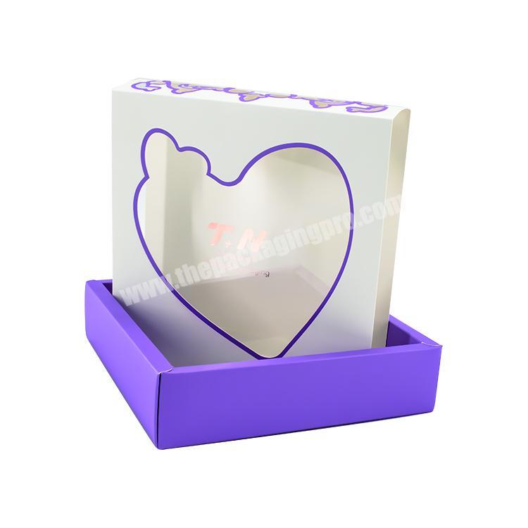 Tonton Rose Gold Foil Clear Window Customized Printed paper box packaging