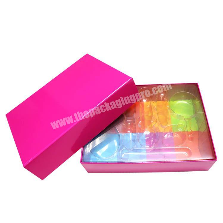 top and bottom color boxes packaging  with blister