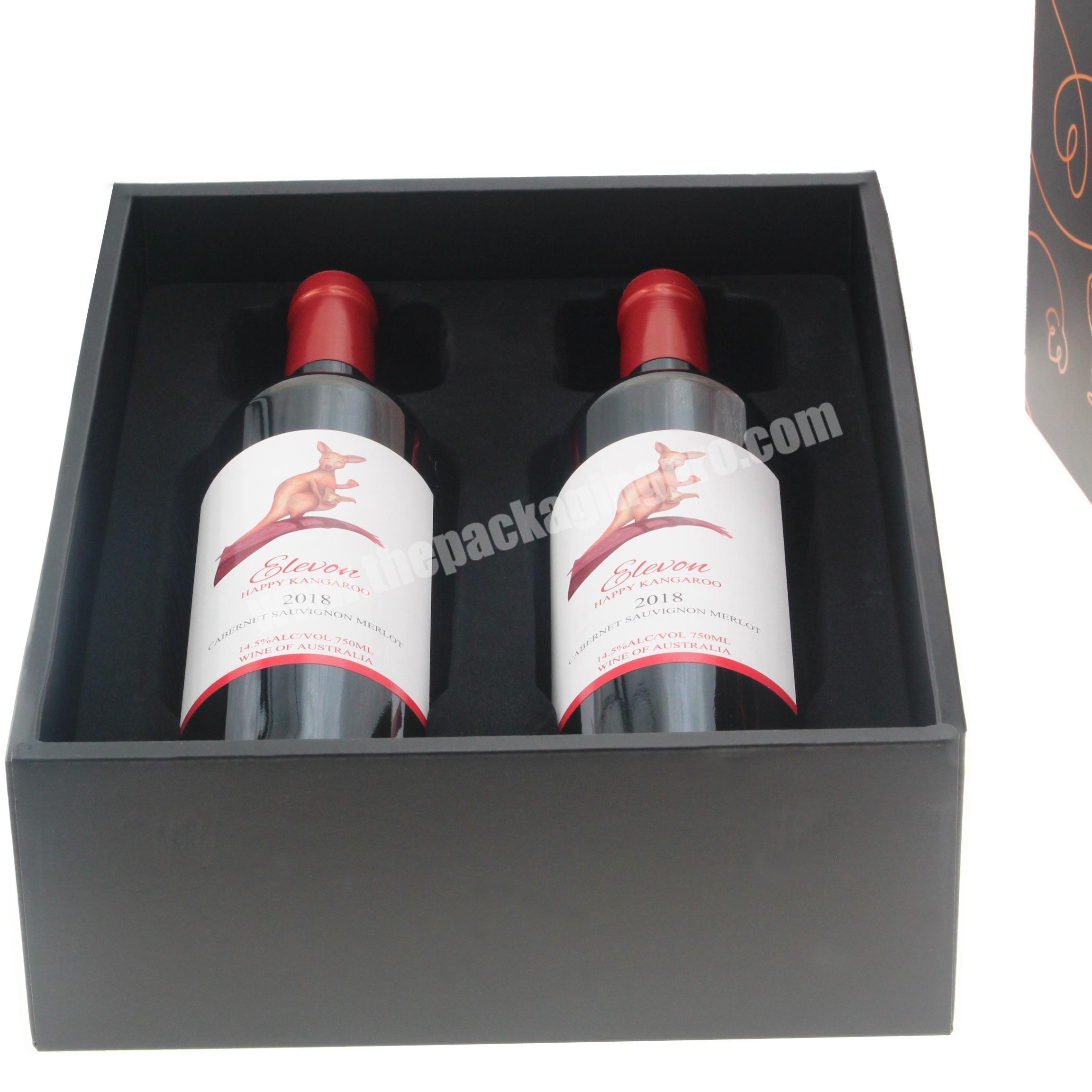 top quality and custom exquisite wine glass magnetic wine packaging gift packaging+boxes