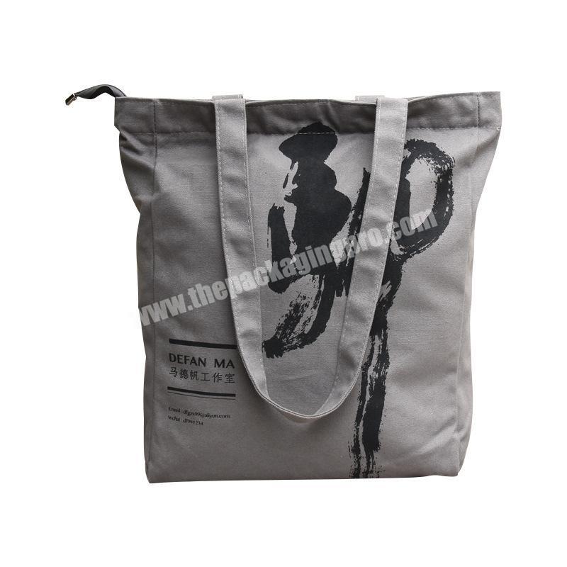 Manufacturer Top quality custom logo cotton fabric packaging shopping bags in Wenzhou