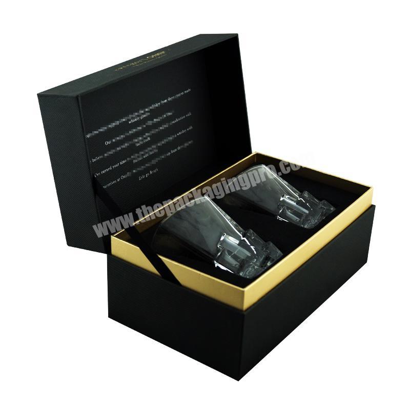 Top Quality Customized Design Recyclable Paper Luxury Whisky Decanter Set Glasses Packaging Boxes