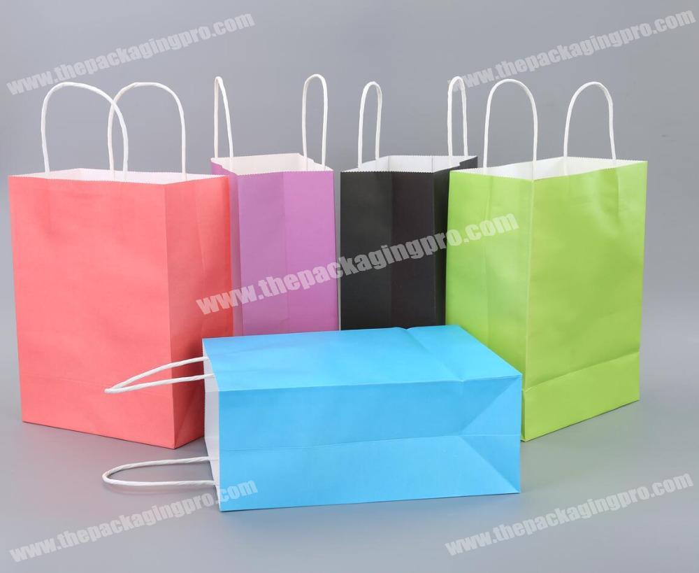 Top quality different colors customsized paper shopping bag