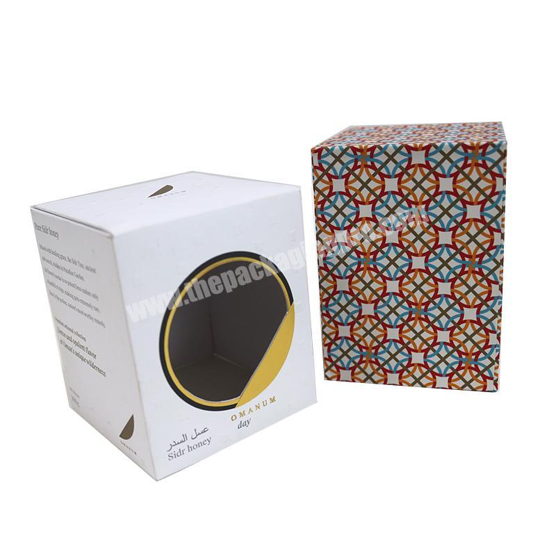 Top quality eco friendly cardboard lid box packaging with see through window