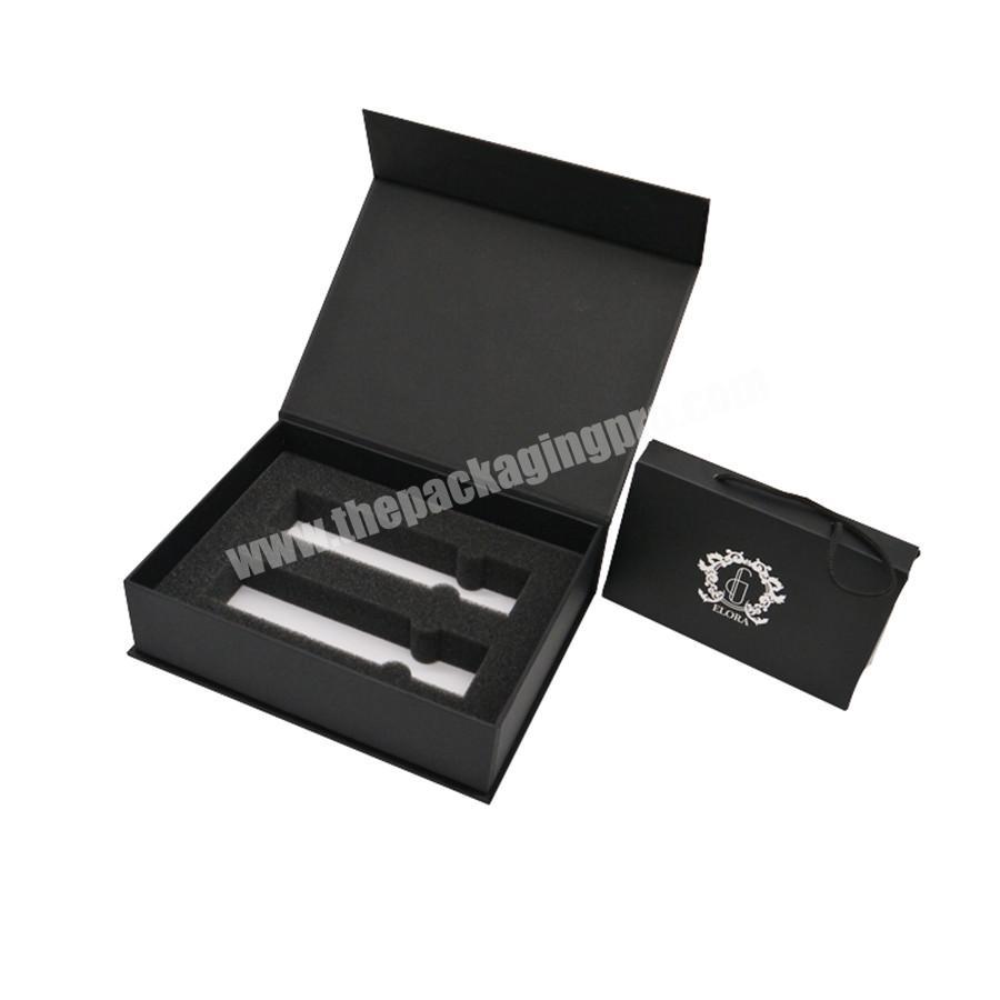 Top quality fancy cosmetic gift set packaging box with foam insert