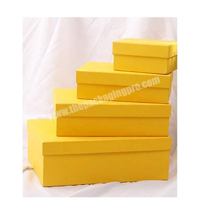 Top quality handmade base and lid cardboard paper gift packaging boxes for baby shoes