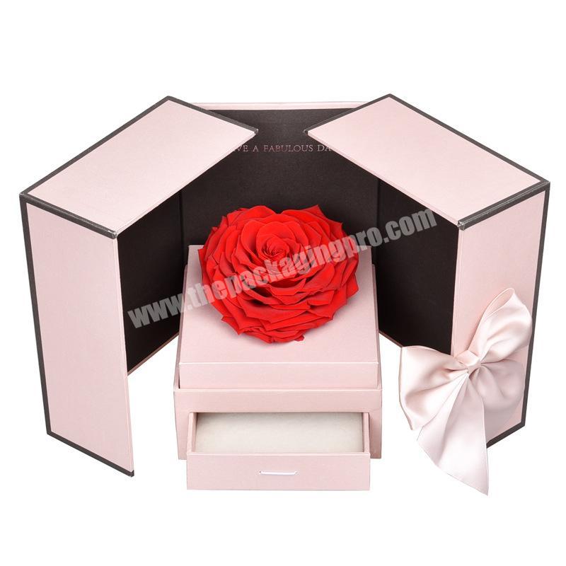 Top quality i love you flower box heart shaped flower box rose boxes flower Factory Direct Price
