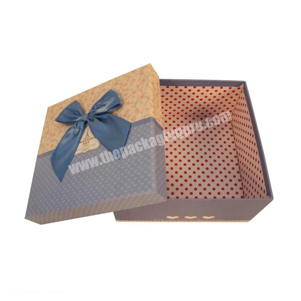 Top Quality Luxury Square Lift off Storage Gift Box Packaging with Ribbon