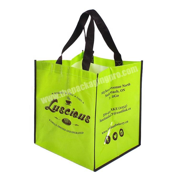 Top quality packaging custom PP laminated non woven bag with handle