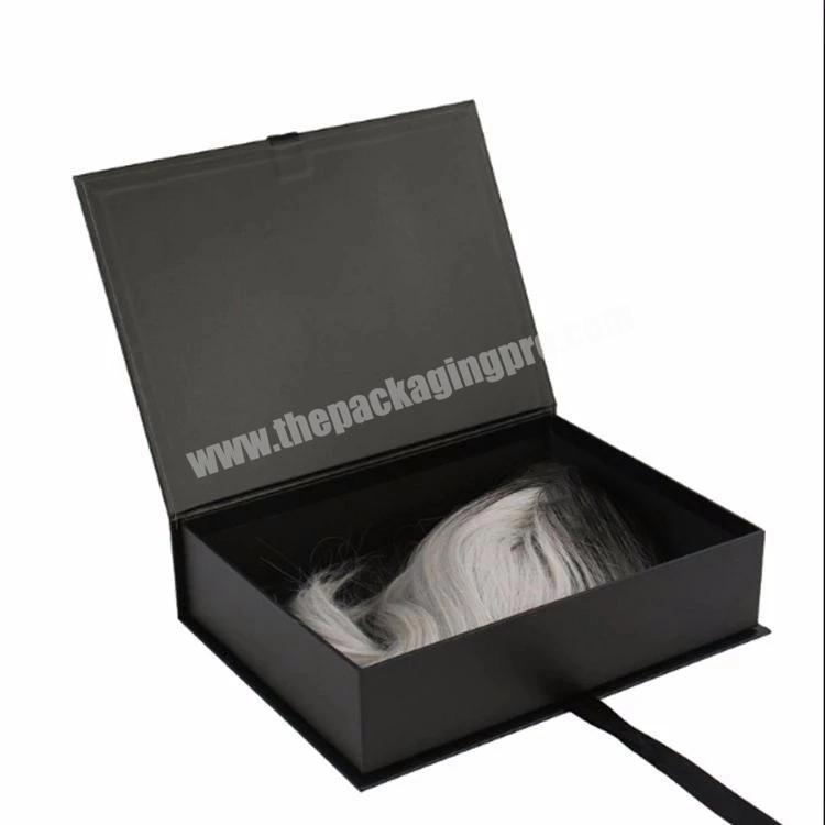 Top Quality Recycled Custom Or Standard Hair Packaging Boxes Black Wholesale