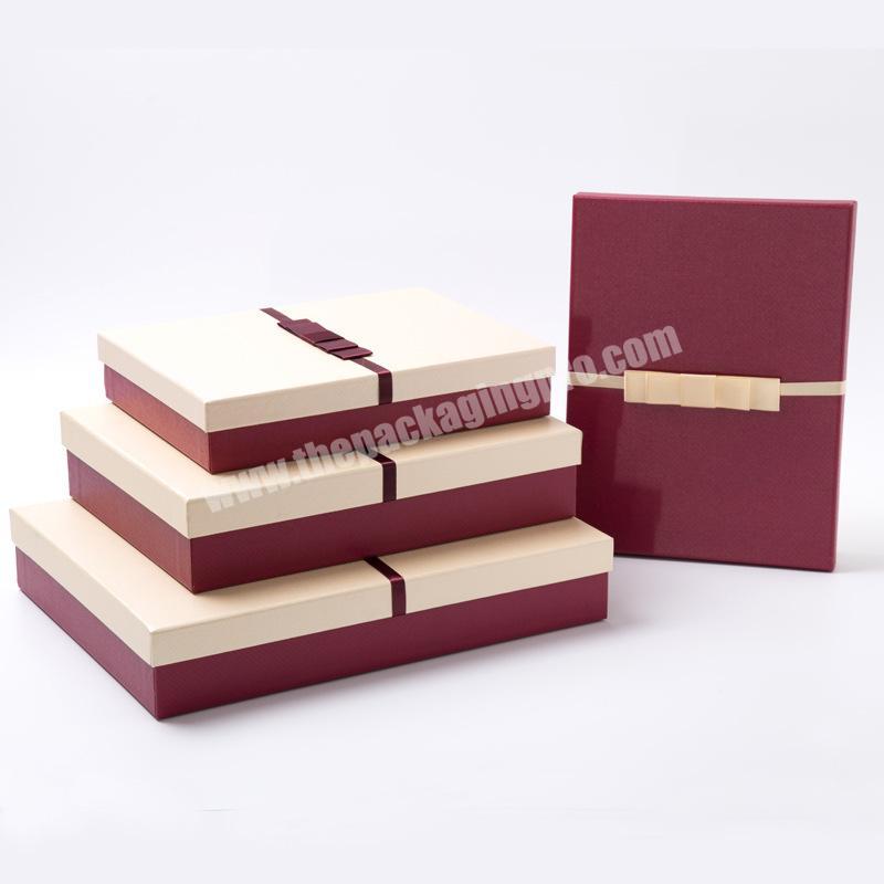 Top Sale Book Shape Cheap Price Belt Tie Paper Cardboard Custom White Red Gift Box For Packaging